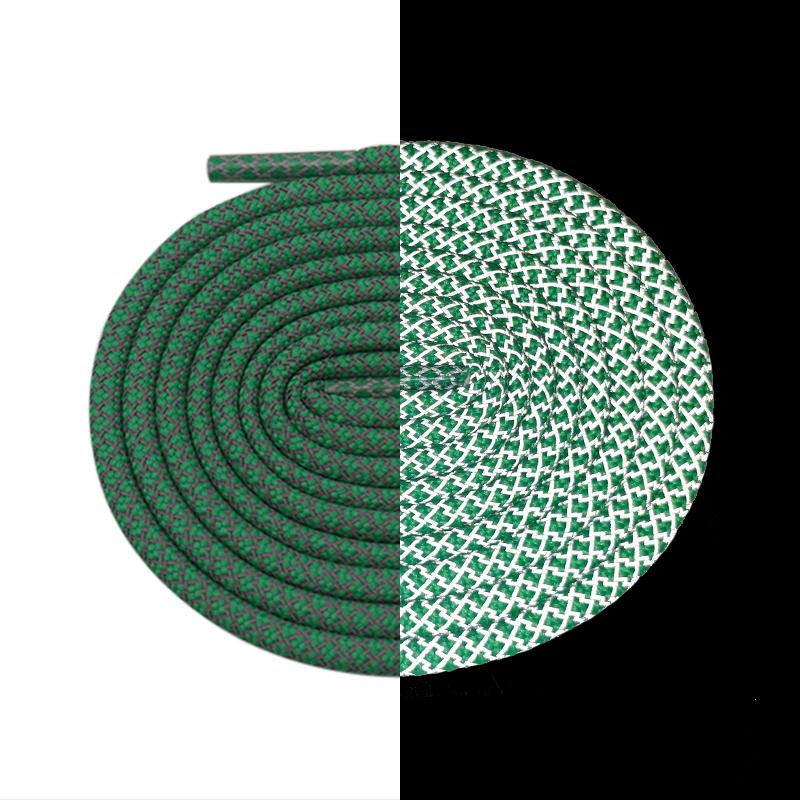 4.5MM Emerald Green Reflective Laces Advanced Eco-Friendly Luminous Ropes Funny Use For Jungle