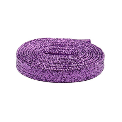 7MM Metallic Yarn Flat Laces Durable Material Making Pretty&Gorgeous Lady Boot Easy Lacets