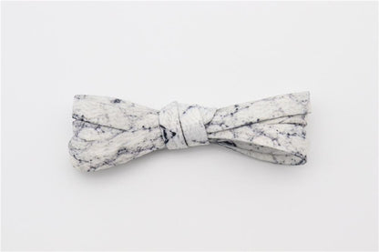 8MM White Black Glacier Frozen Stone Textur Shoelaces Unisex For Zapatillas Mujer Flat Perfect Shoe