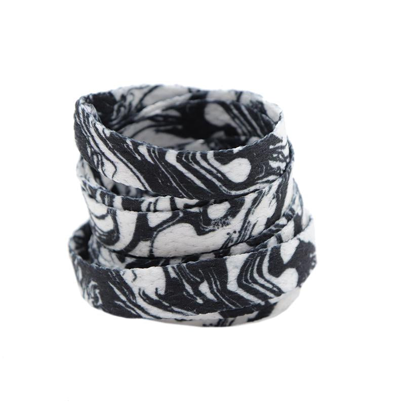 8MM Flat Type Shoe Accessories Wide Canvas Ropes Top Waist Laces Sneakers Women Men Black White Easy