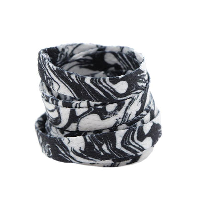 8MM Flat Type Shoe Accessories Wide Canvas Ropes Top Waist Laces Sneakers Women Men Black White Easy