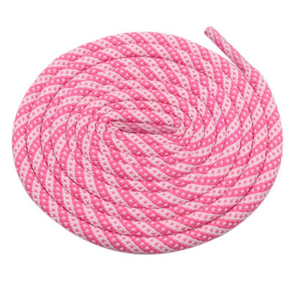 5MM Round Cords Spiral Plaid Polyester Shoelaces For Adult&Kid Men Women Sneaker 2021 Outdoor Sports