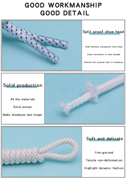4.5MM Polyester Light Colorful Series Couple Clothing Matching Fashion Sneaker Ropes Youth Outdoor