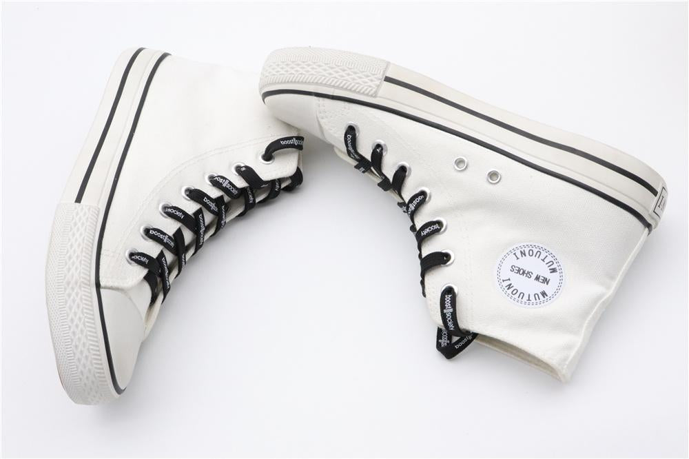 7MM  "boos society" Letter Silk Printing White Black Shoelaces изи буст кроссовки Flat Ropes Easy