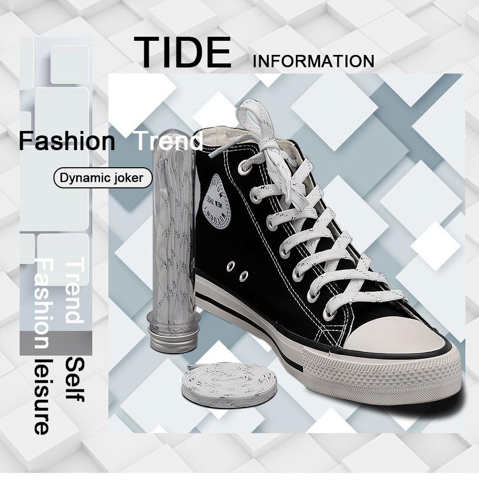 8MM Top Shoelaces Clothing White-Sliver Metallic Wire Laces Charmed Women Sneaker Canvas Boot