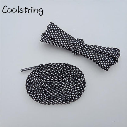 Classic Style 7MM Shoe Accessories Bright Flat Shoelaces Innovative Luxury Lacet For Casual Canvas