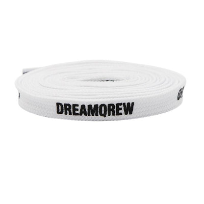 8MM Double Layer Stronger Polyester Shoelaces "DREAMQREW" Letter Printing Unisex For Canvas Boots