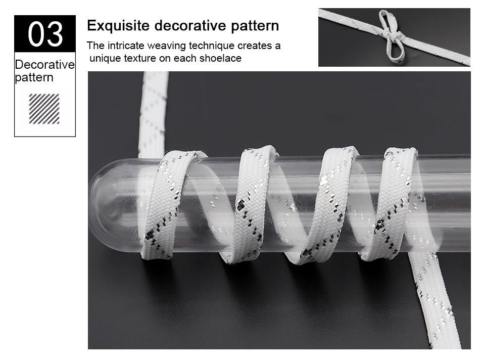 8MM Top Shoelaces Clothing White-Sliver Metallic Wire Laces Charmed Women Sneaker Canvas Boot