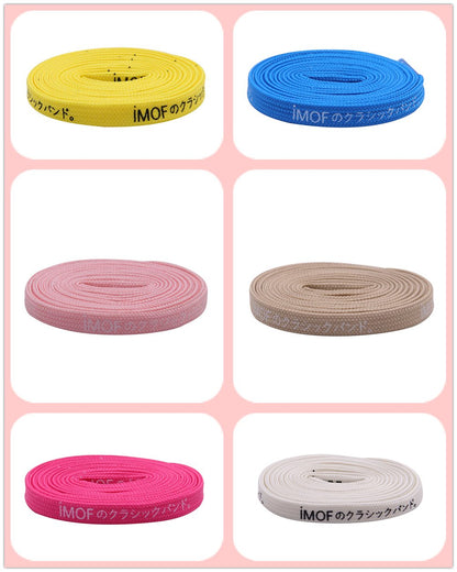 7MM Silk Screen Printing Top Shoe Accessories Japanese Letter Canvas Shoelaces Easy Ropes Colorful
