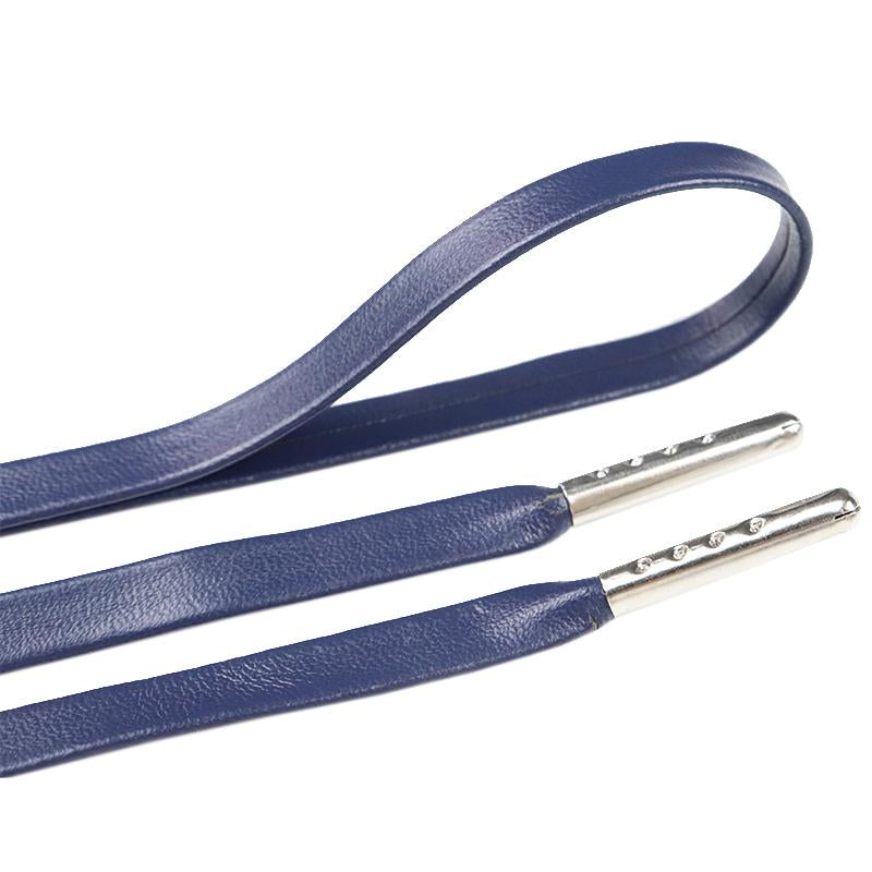 Green Blue Purple Vigorous Youth Shoe Lace 7MM Student Leather Shoelace Premium Cord With Metal