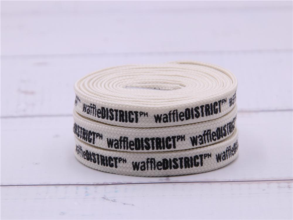 Double Sides English Letter Print Shoelace Polyester Flat Shoe Laces Clothing Sport Bootlaces For