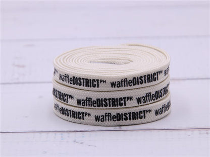 Double Sides English Letter Print Shoelace Polyester Flat Shoe Laces Clothing Sport Bootlaces For