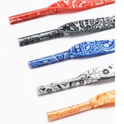 Jumpman Mid Cashew Flowers Shoelace 5 Colors Women Men Hand-painted AF1 Dunks Basketball Shoes