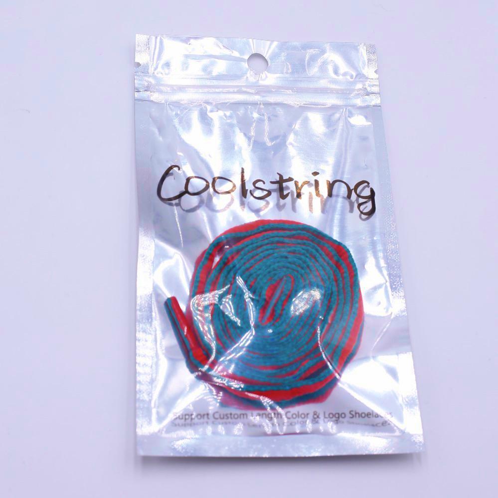 6mm Oval Plastic Tips Two-tone Shoestrings Green Red Polyester Shoelace Semi circular Sports Laces