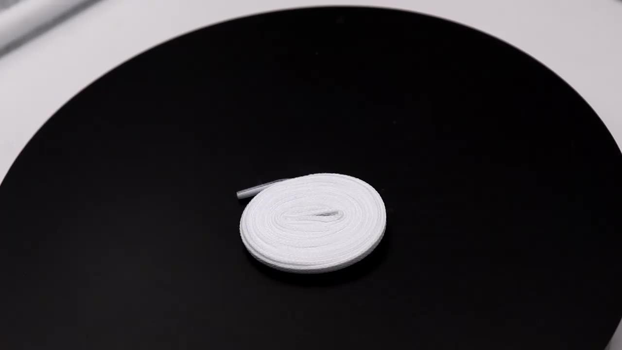 6MM Shoe Accessories White Black Double Layer Polyester Shoelaces Women Sneaker Flat Type Solid