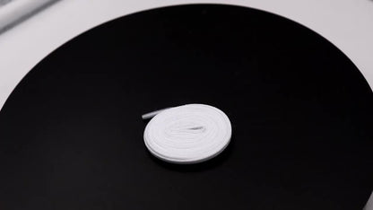 6MM Shoe Accessories White Black Double Layer Polyester Shoelaces Women Sneaker Flat Type Solid
