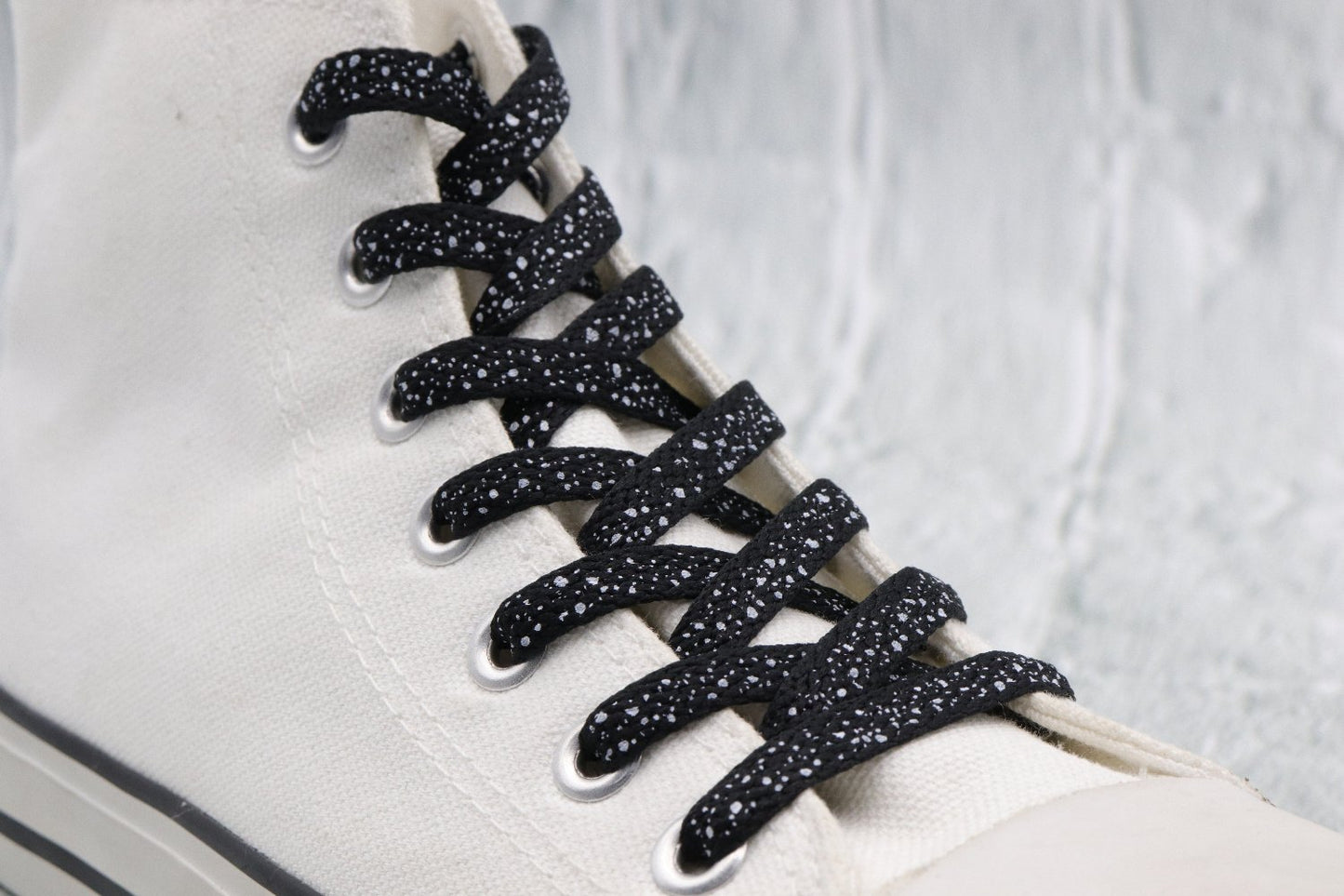 8MM Spray Point High Quality Shoelaces Easy Boots Canvas Ropes Adult&Kid Sneaker 2021 Unisex Black