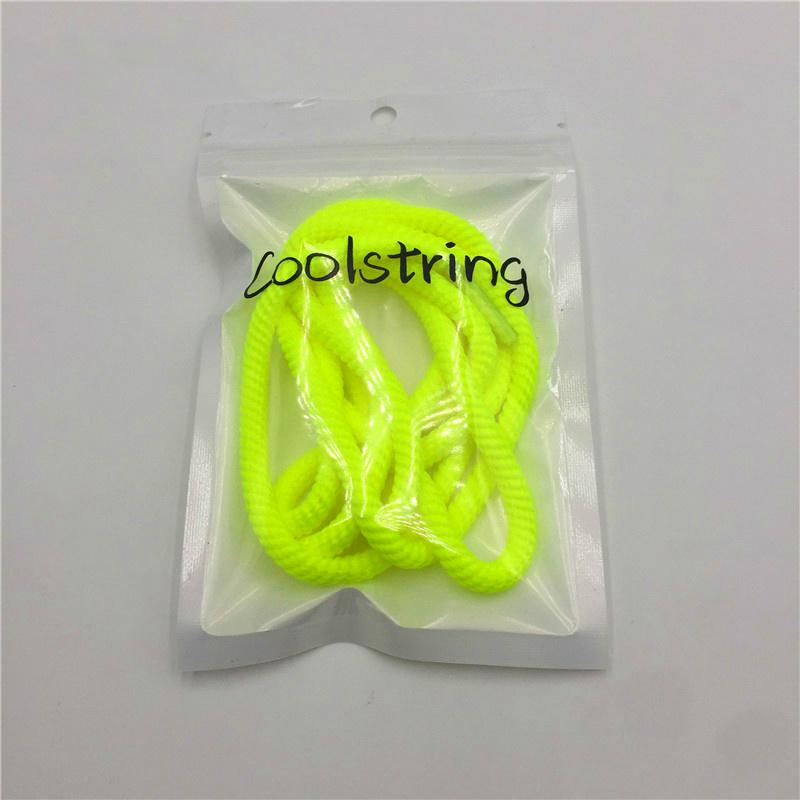 Bright Color 5mm Spiral Round Polyester Shoelaces novelty Sports Bootlaces For Mountaineering