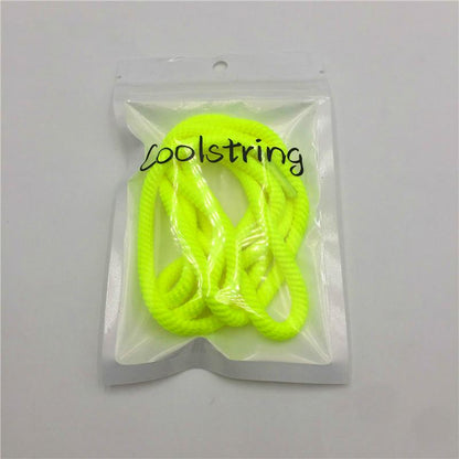 Bright Color 5mm Spiral Round Polyester Shoelaces novelty Sports Bootlaces For Mountaineering