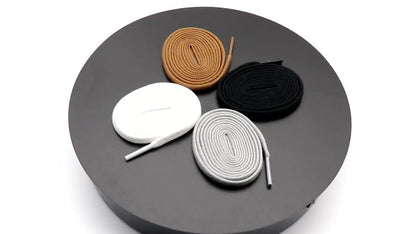 6MM Classic Shoe Accessory Double Layer Polyester Flat Shape Shoelaces 7 Colours For Canvas Boots
