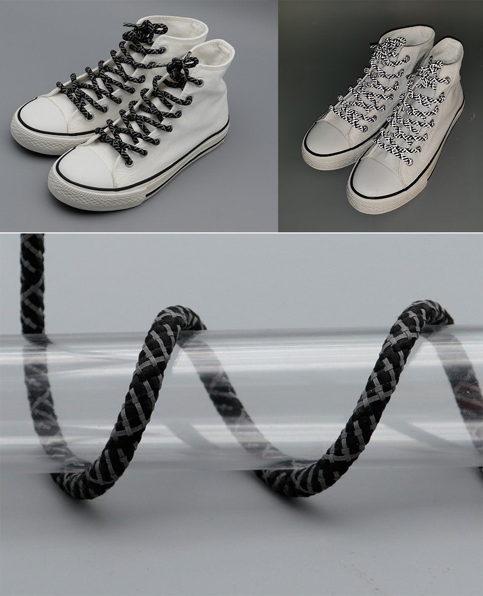 New Official E-Type Reflective Shoe Rope 5MM Night Glow Lace Special 3M-Reflect Sneaker Sport Shoe