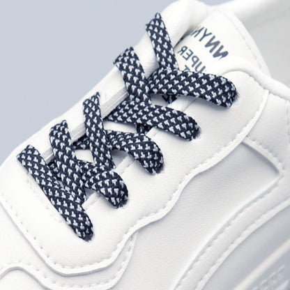 7MM Pro Bright Luminous Lace Flat Shape Neon Shoelace Nice Glow In Dark For Trendy Youth Street