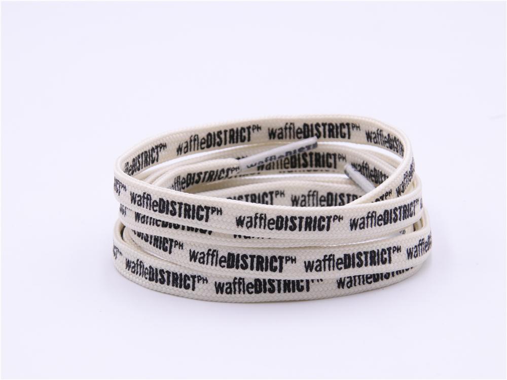 Double Sides English Letter Print Shoelace Polyester Flat Shoe Laces Clothing Sport Bootlaces For