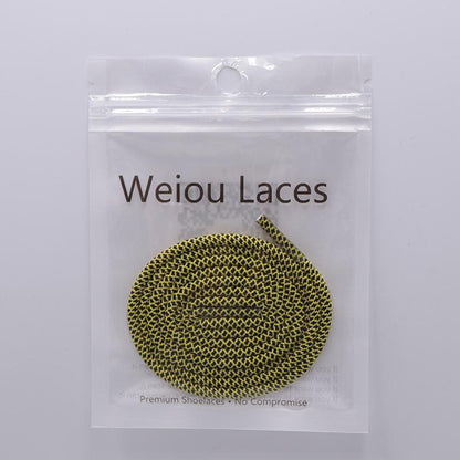 Weiou Vogue Shoe Accessories 3MM Nice Polyester Shoelaces Green Yellow Promotion Gift Youth Ropes