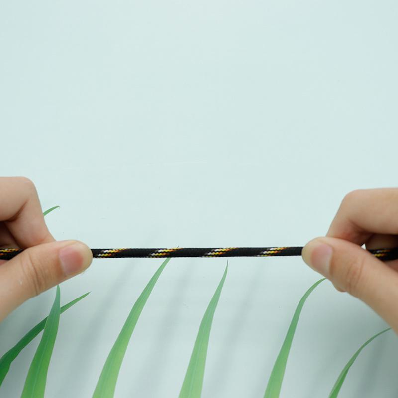 6mm Thick Round Rope Shoelaces Boots Outdoor Sport Casual Round Shoe Lace Colorful Black Drawstring