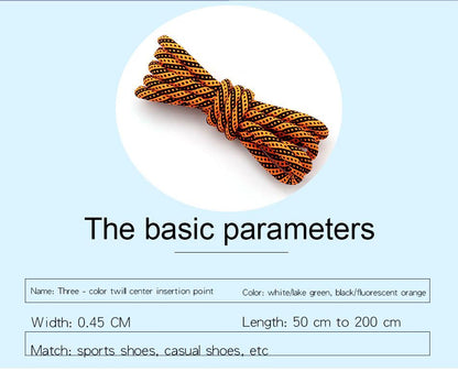 Shoelaces Clothing 4.5MM Orange Blue Ropes End With Plastic Tips Durable Polyester Laces For Bulk