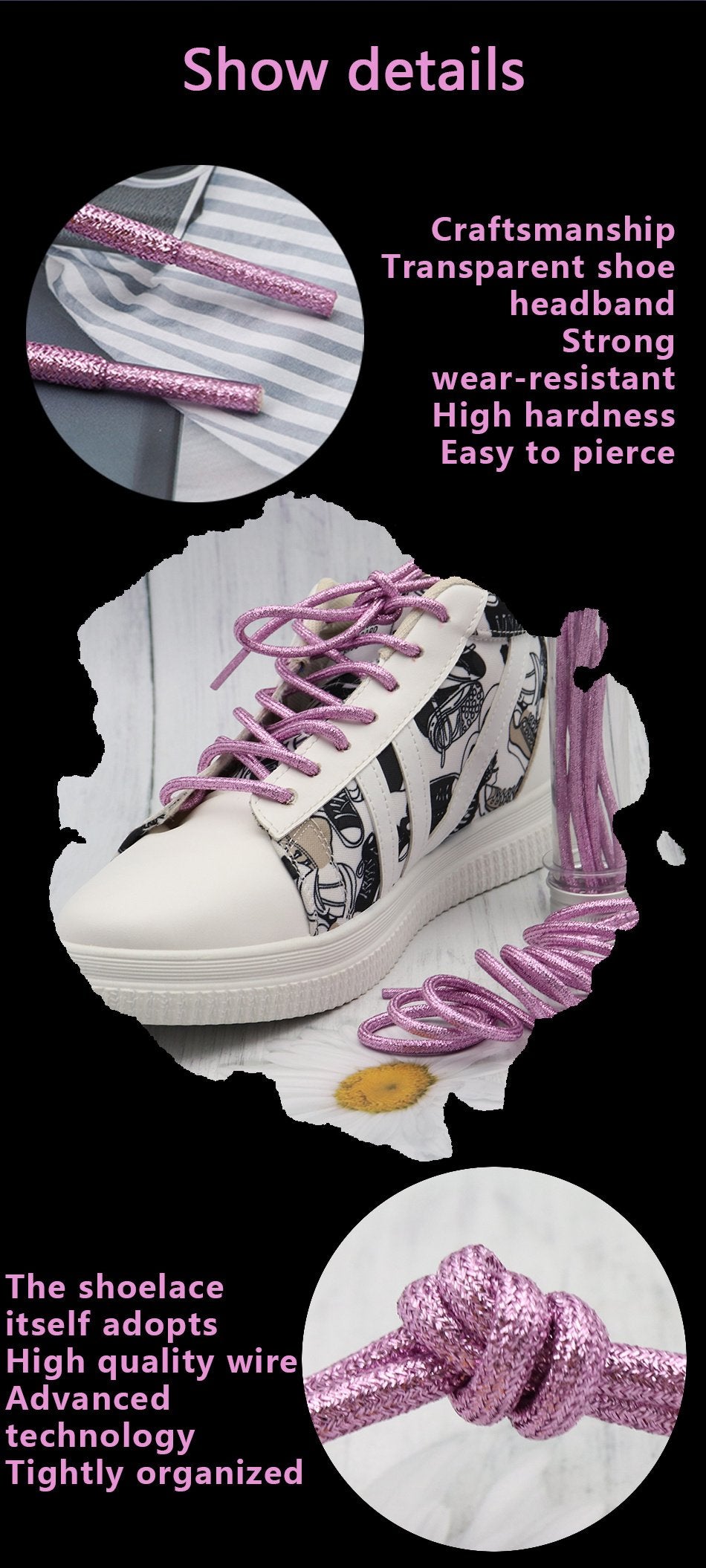 Shoe Accessory 4.5mm Shiny Metallic Shoelaces Premium Pretty Ropes Unisex Sport Basketball Cheap