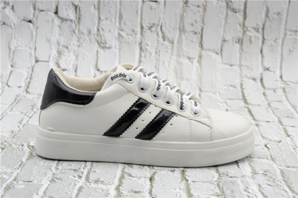 7MM Saint Side White Black Letter Flat Type Waist Laces Men Women Sneaker Ropes Boots Canvas Casual