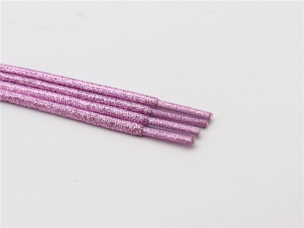 Shoe Accessory 4.5mm Shiny Metallic Shoelaces Premium Pretty Ropes Unisex Sport Basketball Cheap
