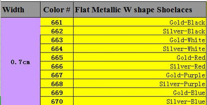 Cool 0.7cm Two Colors Mixed Shiny Gold And Silver Thread Sport Sneakers Flat Shoelaces Bootlaces