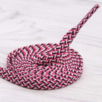 7mm Premium 3 Colorful Flat Polyester Shoelaces For Casual Canvas Men Women Sneaker 2021 Trendy