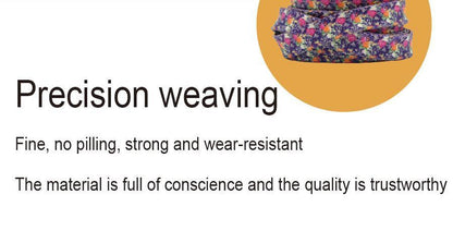 1 Pair 8MM Flat Type Purple Small Floral Pattern Heat Transfer Printing Lady's Dress Shoelaces Nice