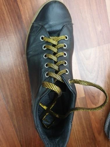 Cool 0.7cm Two Colors Mixed Shiny Gold And Silver Thread Sport Sneakers Flat Shoelaces Bootlaces