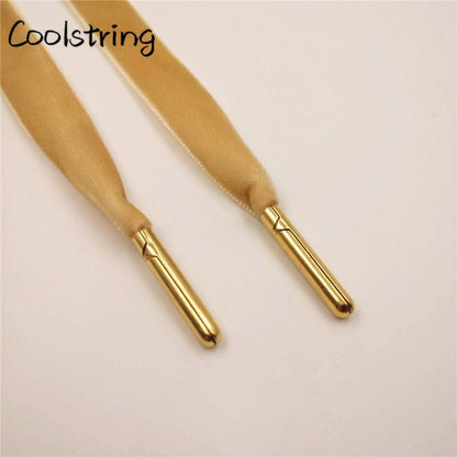 60-180cm Length 1.27 Cm Width Velvet Surface Shoelaces Women Men Black White Colorful Sports Casual