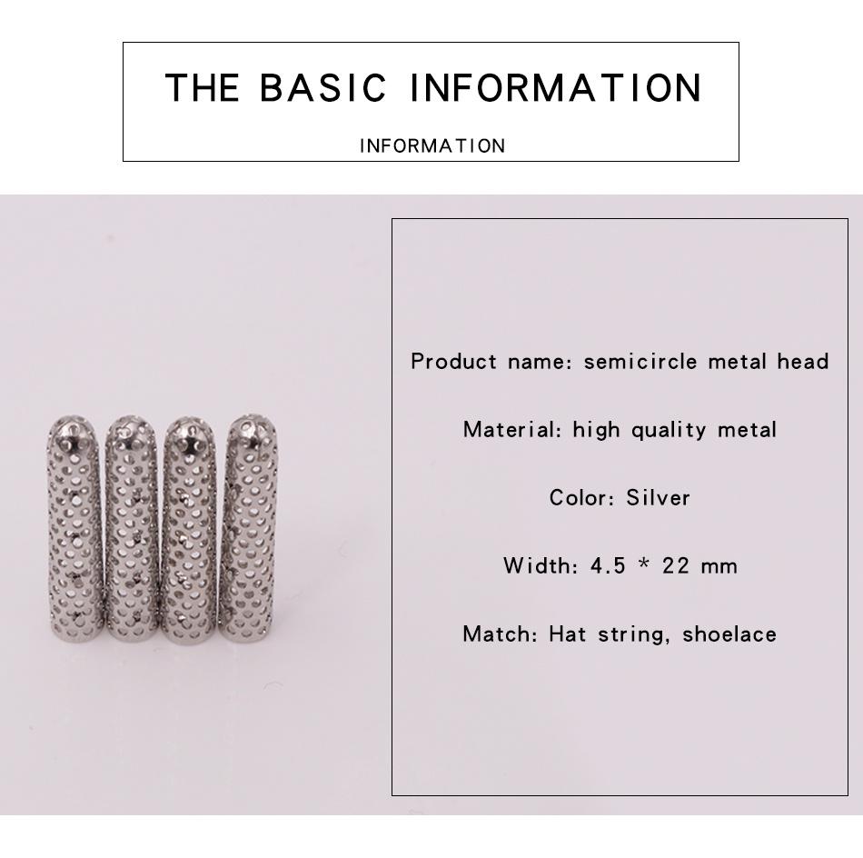 4.5*22mm Silver Cave Metal Tips  Hole Hollow Shoelaces Aglets Cheaper New Arrivals Laces End Press