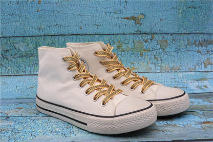 8MM Perfect Shoelaces Easy Wearing Black White Golden Shoe Cords Women Sneakers Boots Fashion Laces