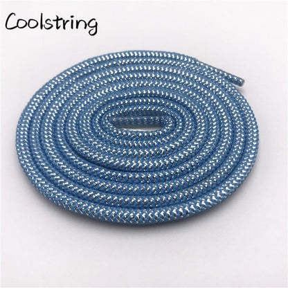10 Colors Wavy Black Gold White Silver Metallic Thread Shoe Laces Glitter Shimmering Bootlaces For