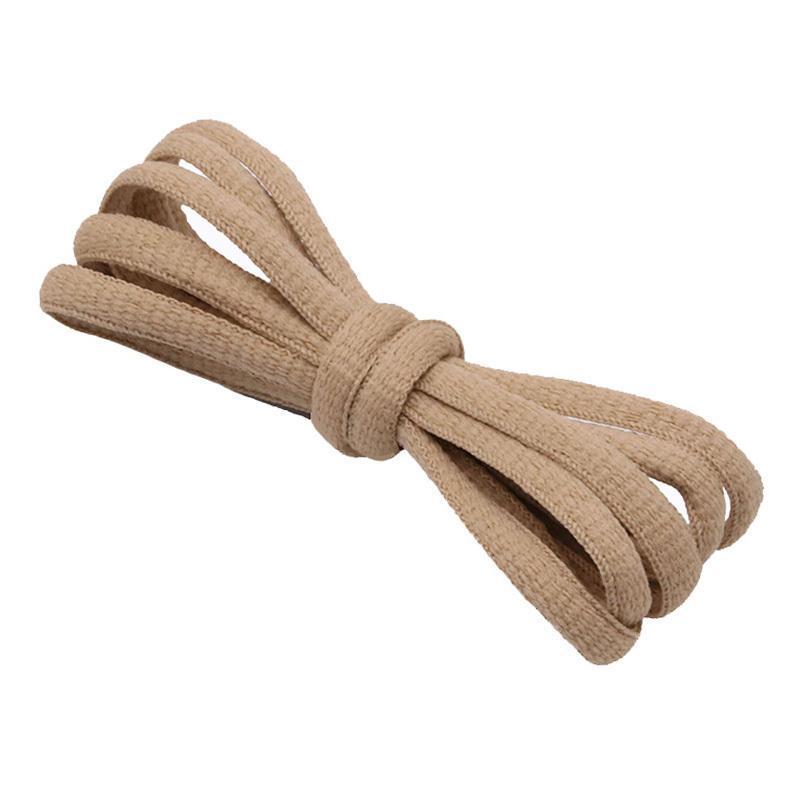 Elegant 6MM Oval Shoelaces Clothing Beige Grey Polyester Pure Cotton Luxury Cordones For