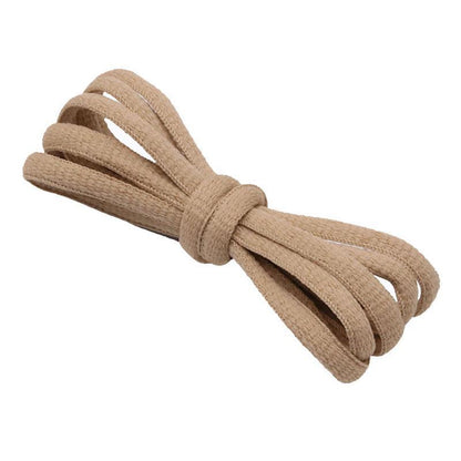 Elegant 6MM Oval Shoelaces Clothing Beige Grey Polyester Pure Cotton Luxury Cordones For