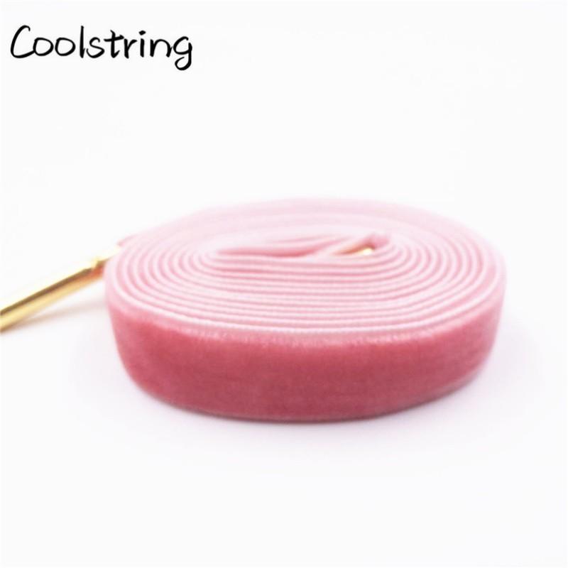60-180cm Length 1.27 Cm Width Velvet Surface Shoelaces Women Men Black White Colorful Sports Casual