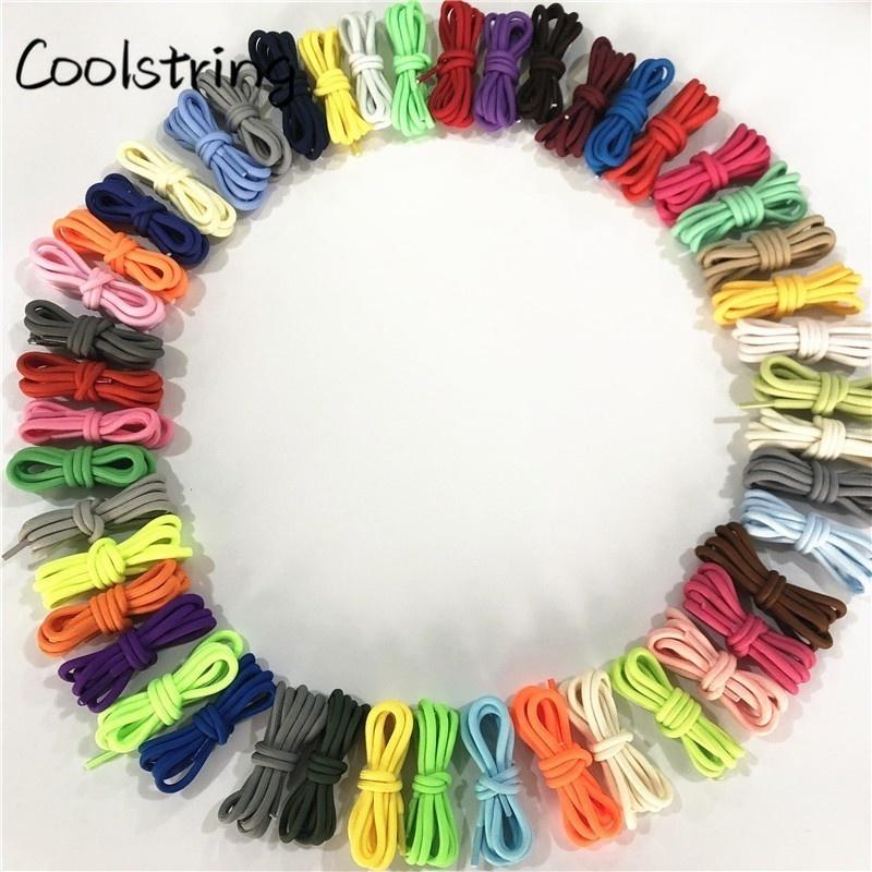 5mm Round Polyester Customized Shoelaces Green Navy Fashion Shoe Laces Extral Long Unisex Women Men
