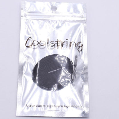 7MM Saint Side White Black Letter Flat Type Waist Laces Men Women Sneaker Ropes Boots Canvas Casual