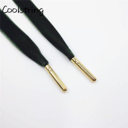 60-180cm Length 1.27 Cm Width Velvet Surface Shoelaces Women Men Black White Colorful Sports Casual