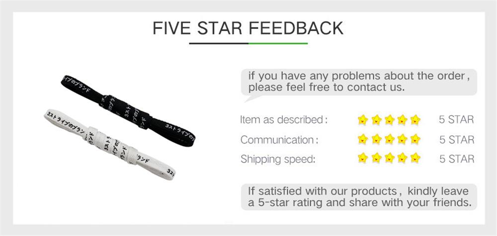 8M Flat Shape Shoe Decoration Japanese Letters Silk Screen Printing Black White Cords For Canvas