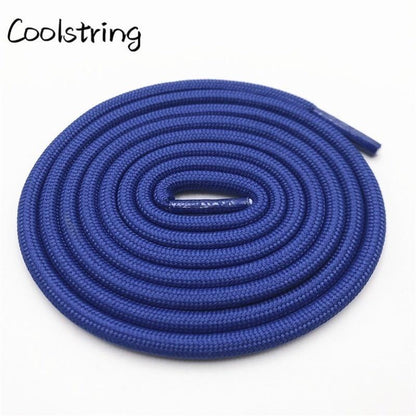 5mm Round Polyester Customized Shoelaces Green Navy Fashion Shoe Laces Extral Long Unisex Women Men