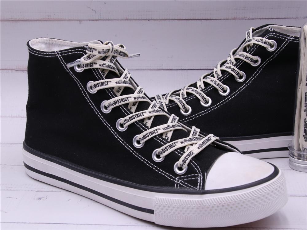 Double Sides English Letter Print Shoelace Polyester Flat Shoe Laces Clothing Sport Bootlaces For